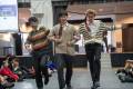 St Joseph's College students parading in their jumpers