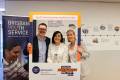 Christien Duffey, Pam Barker and Rebecca Young with youth homelessness matters to me sign