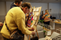 Brisbane Youth Service's first youth worker Michael Tansky adds thoughts to the Hope Wall