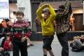 St Joseph's College students show off their jumpers and their moves