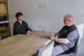 Young person talks to Brisbane Youth Service Housing Senior Manager Jason McDonald